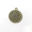 Antique Bronze Round Charms, Antique Bronze Plated (37x31mm) G34273