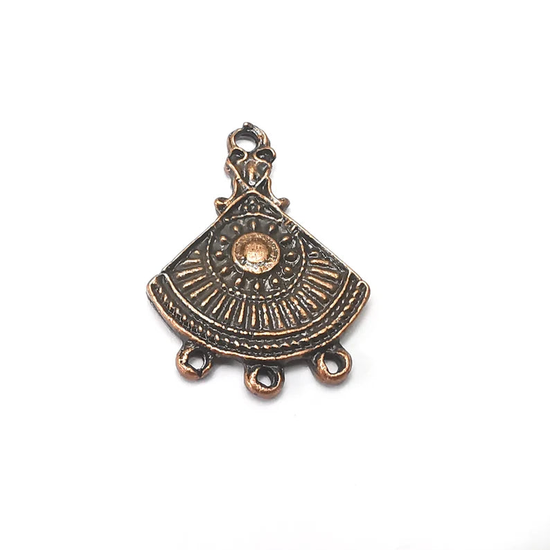 2Antique Copper Charms, Connector Antique Copper Plated Dangle Charms (29x20mm) G34339