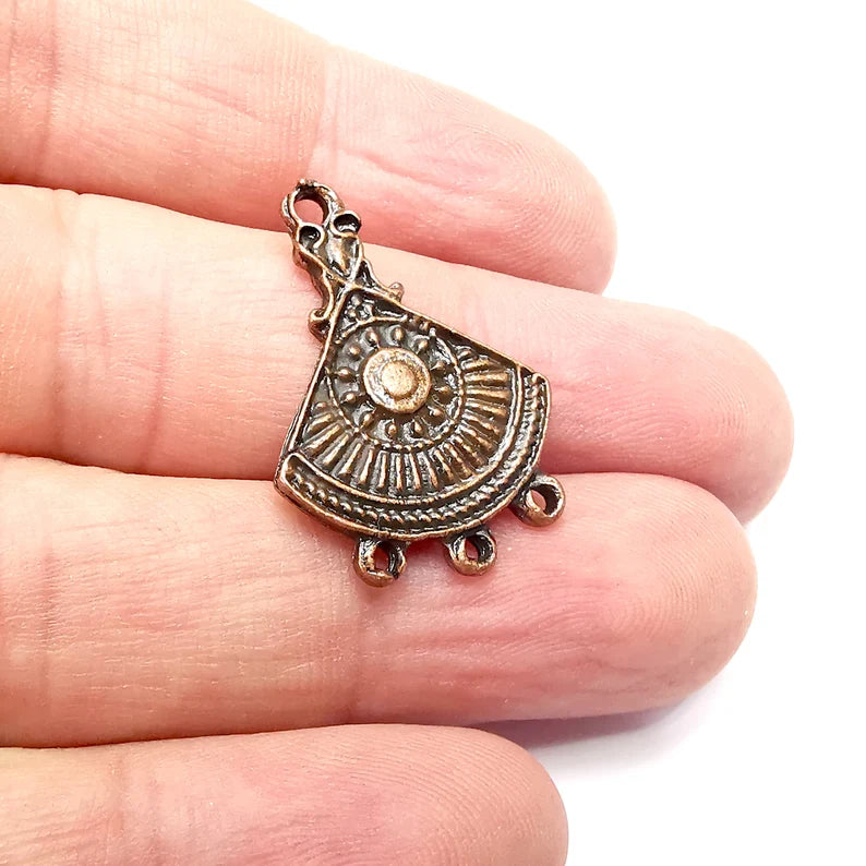 2Antique Copper Charms, Connector Antique Copper Plated Dangle Charms (29x20mm) G34339