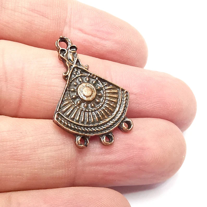 2Antique Copper Charms, Connector Antique Copper Plated Dangle Charms (29x20mm) G34339