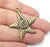 Starfish, Swirl Charms, Antique Bronze Plated Charms (37x34mm) G34348