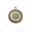 Flower Round Charms, Antique Bronze Plated (39x33mm) G34289