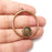 Circles Round Charm Blank Base Antique Copper Plated 40x36mm (Blank Size 10mm) G34314