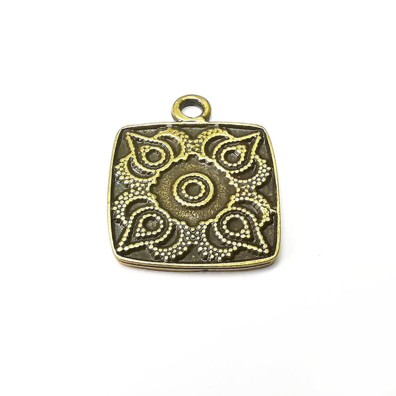 Antique Bronze Charms, Antique Bronze Plated (32x26mm) G34324
