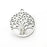 Tree Charms, Antique Silver Plated Pendant (53x46mm) G34430