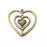 Heart Pendant, Antique Bronze Plated Pendant (44x44mm) G34347