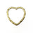 Heart Charms, Antique Bronze Plated Charm (40x40mm) G34453