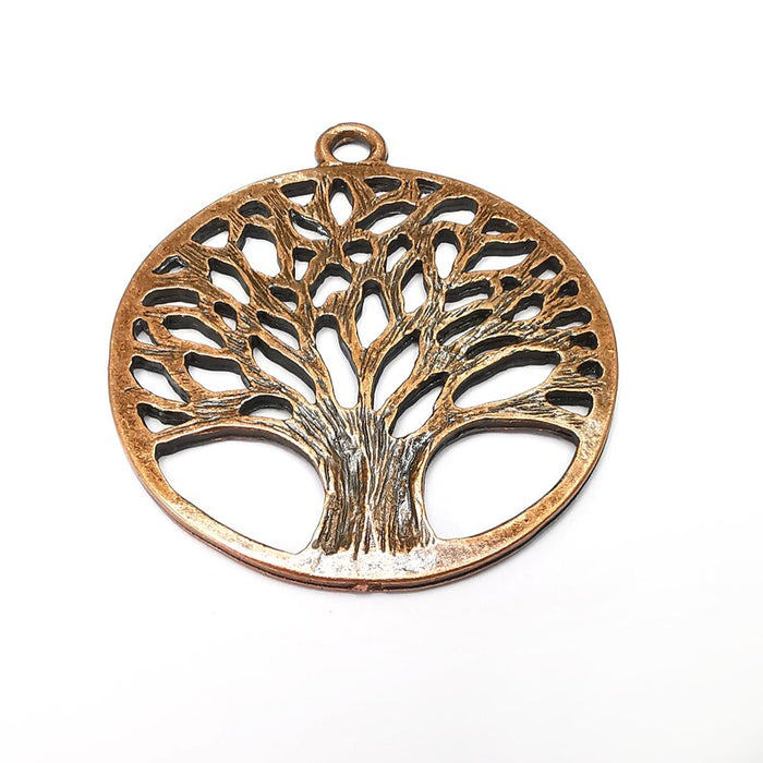 Tree Charms, Antique Copper Plated Pendant (53x46mm) G34457