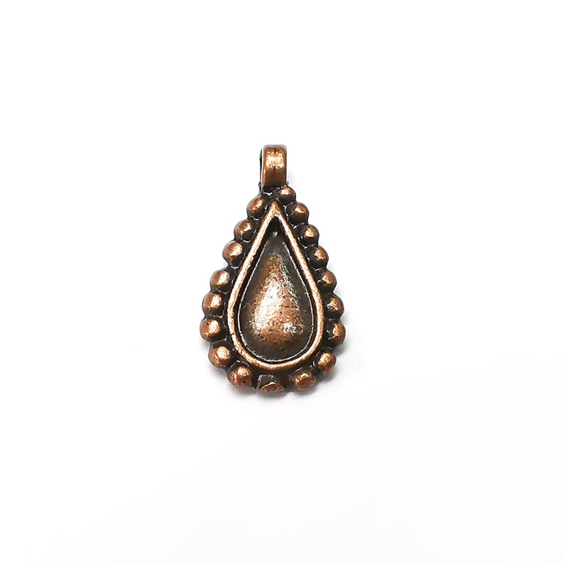 5 Drop Charms Antique Copper Plated Charms (20x10mm) G34458