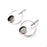 Hoop Rod Stick Round Silver Earring Set Base Wire Antique Silver Plated Brass Earring Base (40x30mm) (13x10mm blank) G34463