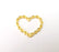 Heart Charms Gold Plated Charms (32x26mm) G34386