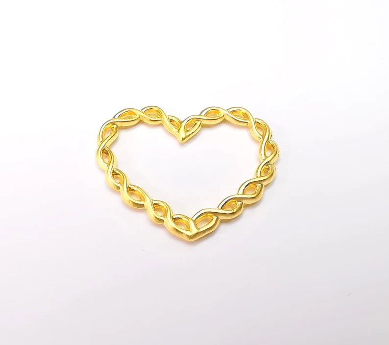 Heart Charms Gold Plated Charms (32x26mm) G34386