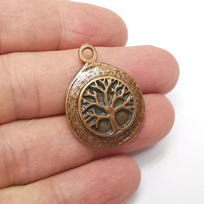 Tree Charms Antique Copper Plated Charms (31x24mm) G34472