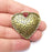 Heart Hammered Pendant, Antique Bronze Plated Pendant (41x41mm) G34400