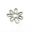 2 Flower Charms Antique Silver Plated Charms (34mm) G34429