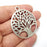 Tree Charms, Antique Silver Plated Pendant (53x46mm) G34430