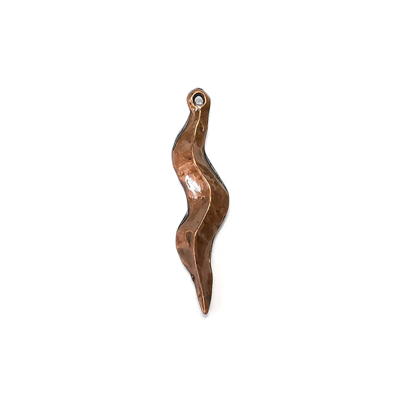 5 Spike Charms, Antique Copper Plated (34mm) G34444