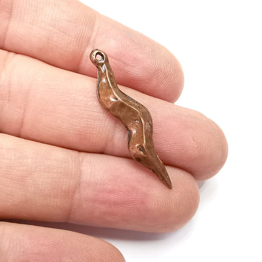 5 Spike Charms, Antique Copper Plated (34mm) G34444