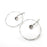 Hoop Rod Stick Hexagonal Silver Earring Set Base Wire Antique Silver Plated Brass Earring Base (8mm cabochon bezel) (58x50mm) G34482