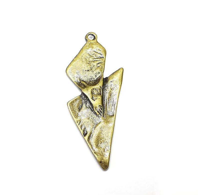 Organic Charms, Antique Bronze Plated (56x24mm) G34537