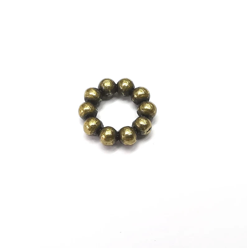 2 Balls Connector Charms, Dangle Charms Antique Bronze Plated Findings (14mm) G34488