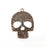 Skull Pendant , Antique Copper Plated (61x43mm) G34568
