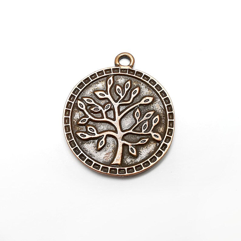 Tree Charms, Antique Copper Plated (40x33mm) G34577
