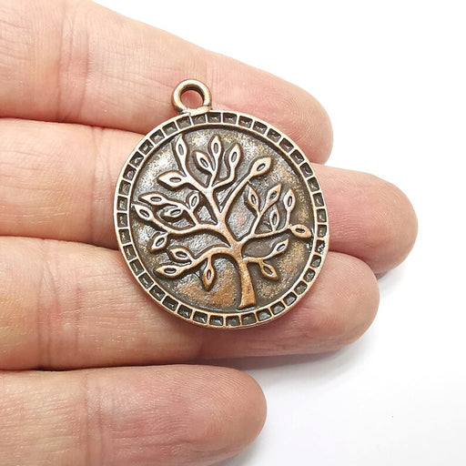 Tree Charms, Antique Copper Plated (40x33mm) G34577