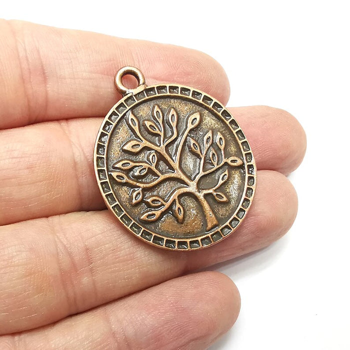 Tree Charms, Antique Copper Plated (40x33mm) G34577