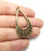Drop Charms, Antique Bronze Plated (46x25mm) G34578