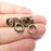 5 Circle Beads Antique Bronze Plated Metal Beads (11mm) G34604