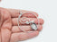 Dragonfly Swirl Oval Pendant Base Setting Bezel Blank Antique Silver Plated Brass Pendant (55mm) (14x10mm blank) G34631