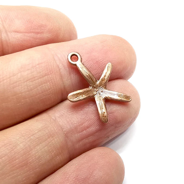 Starfish Charms, Antique Copper Plated Charms (22x17mm) G34565