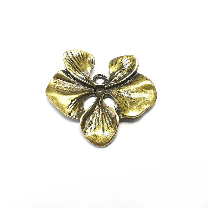 2 Moth Charms, Antique Bronze Plated Charms (28x26mm) G34649