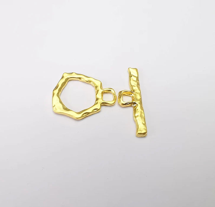 Gold Toggle Clasps Gold Plated Findings 23x18mm+28x8mm G34689