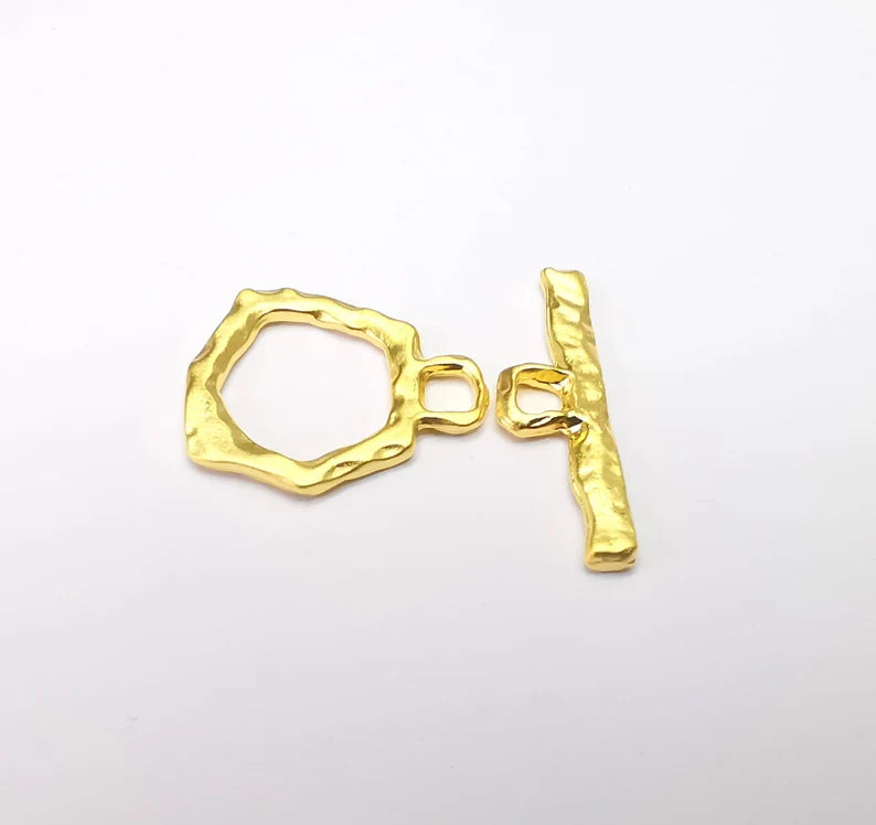 Gold Toggle Clasps Gold Plated Findings 23x18mm+28x8mm G34689