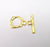 Gold Toggle Clasps Gold Plated Findings 23x18mm+28x8mm G34689