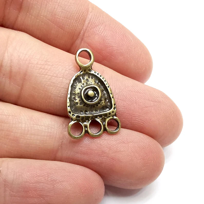 Antique Bronze Plated Charms Connector Antique Bronze Plated (25x15mm) G34693
