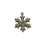 2 Snow Flake Charms, Antique Bronze Plated Dangle Charms (28x21mm) G34699