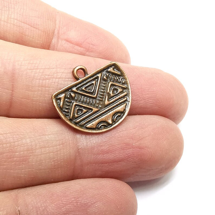 5 Copper Charms Antique Copper Plated Charms (20x17mm) G34702