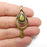 Drop Pear Charms Antique Bronze Plated Plants Charms (51x22mm) G34714