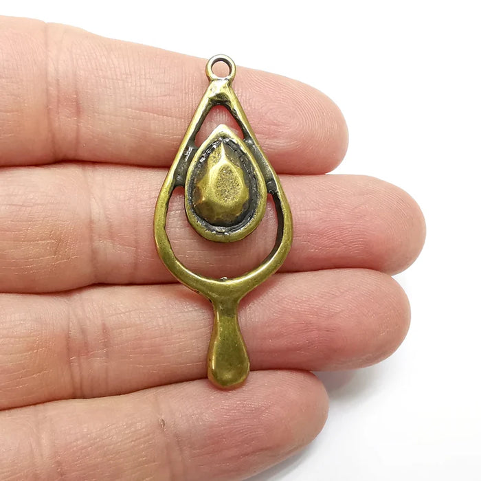 Drop Pear Charms Antique Bronze Plated Plants Charms (51x22mm) G34714
