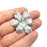 Flowers Charms, Daisy Charms, Antique Silver Plated Plants Charms (46x36mm) G34727