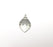 Drop Marquise Dangle Charms, Antique Silver Plated Charms (37x21mm) G34614