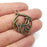 2 Thorn Charms, Antique Bronze Plated (36x29mm) G34740