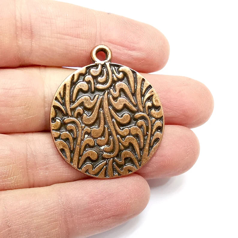 Branch Charms, Antique Copper Plated Pendant (40x34mm) G34747