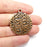 Branch Charms, Antique Copper Plated Pendant (40x34mm) G34747