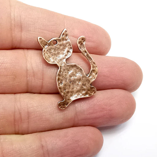 Cat Charms Antique Copper Plated Charms (32x22mm) G34645
