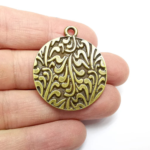 Branch Charms, Antique Bronze Plated Pendant (40x34mm) G34755