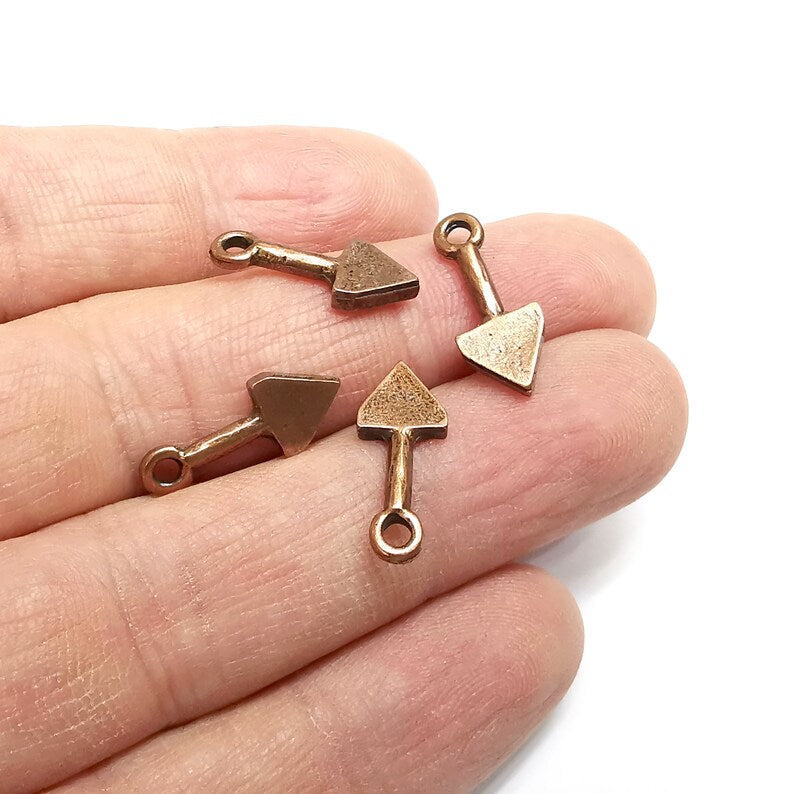5 Small Arrow Charms Antique Copper Plated Charms (20x8mm) G34759
